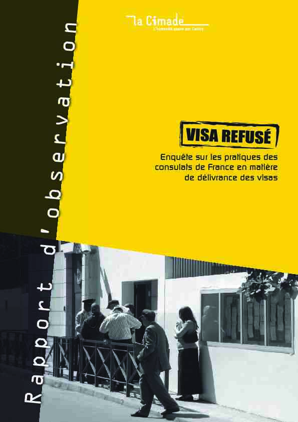 [PDF] VISA REFUSÉ - La Cimade