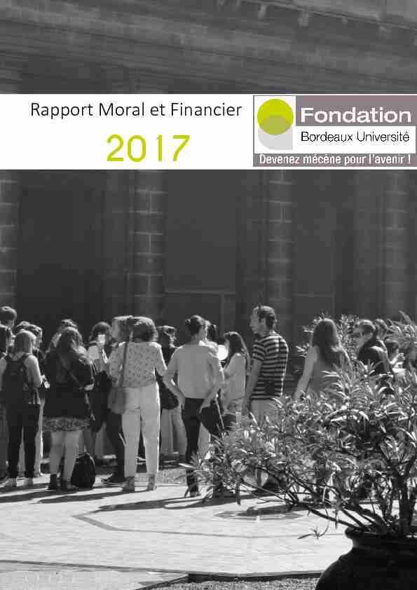 [PDF] Rapport Moral et Financier - Fondation Bordeaux Université