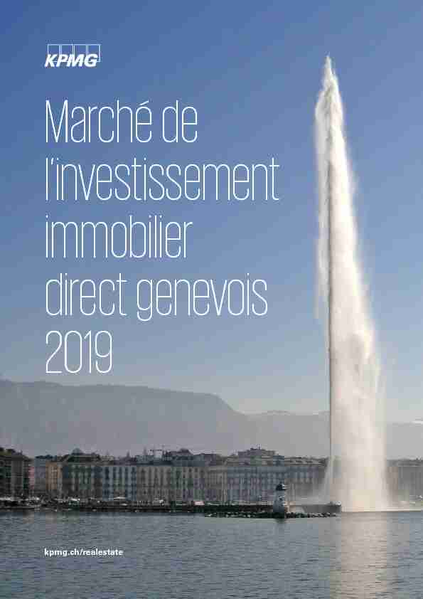 Marché de linvestissement immobilier direct genevois 2019