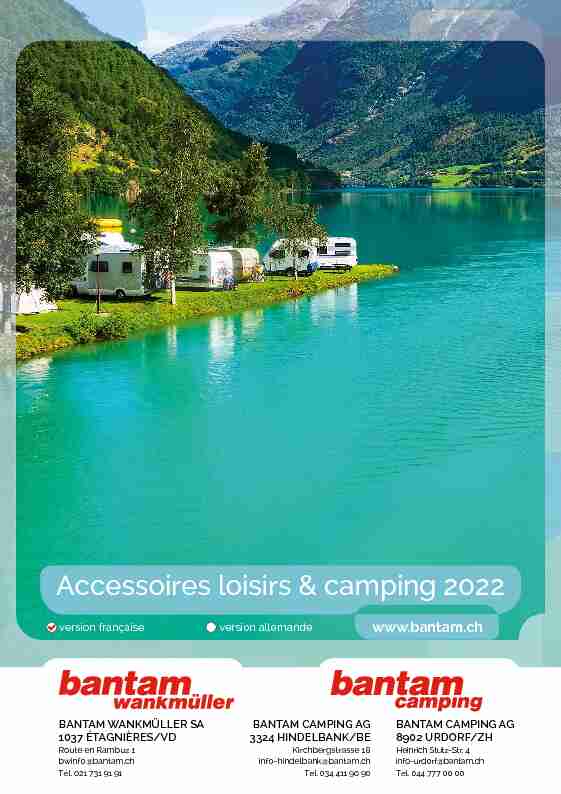 Accessoires loisirs & camping 2022