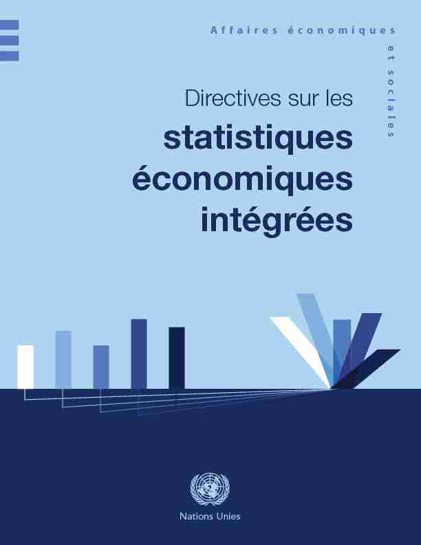Directives sur les statistiques économiques intégrées