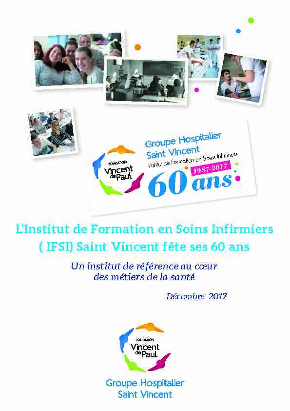 LInstitut de Formation en Soins Infirmiers ( IFSI) Saint Vincent fête