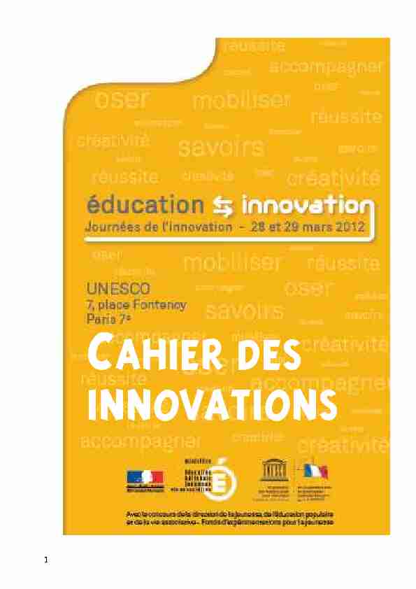 [PDF] RESPIRE Cahier des innovations 10 mars 2012