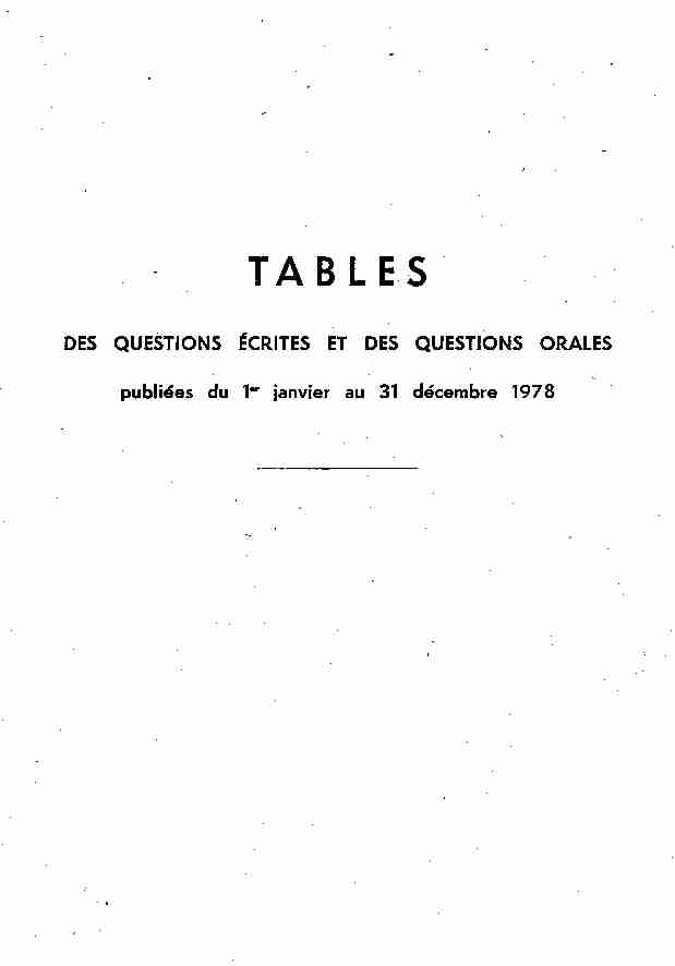 [PDF] Table de lannée 1978 - Sénat