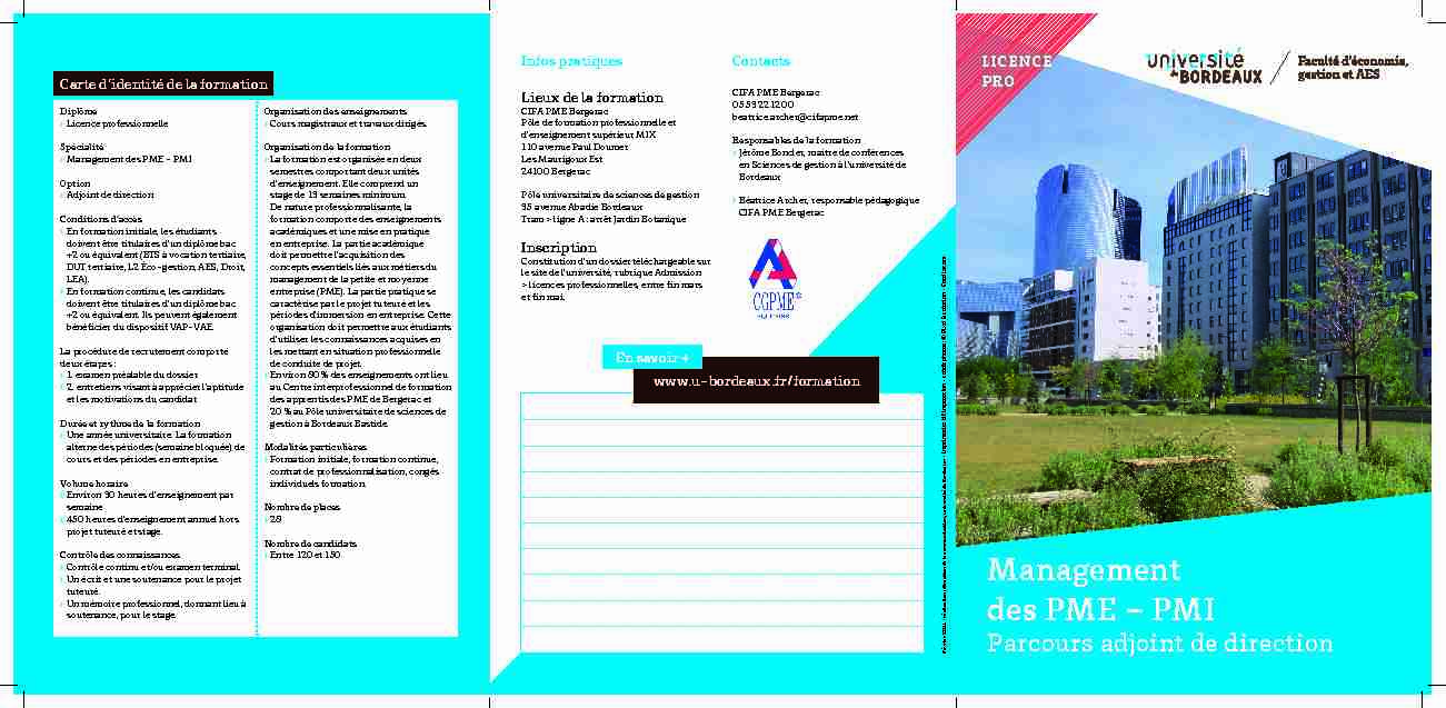[PDF] Management des PME – PMI - Université de Bordeaux