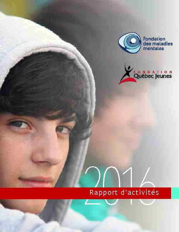 [PDF] Rapport dactivités - Fondation Jeunes En Tête