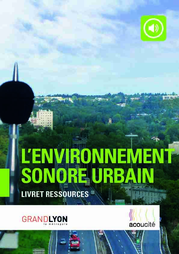 Livret Ressource - Lenvironnement sonore urbain