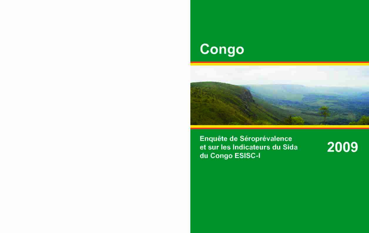 Congo Enquéte de Séroprévalence et sur les Indicateurs du Sida du