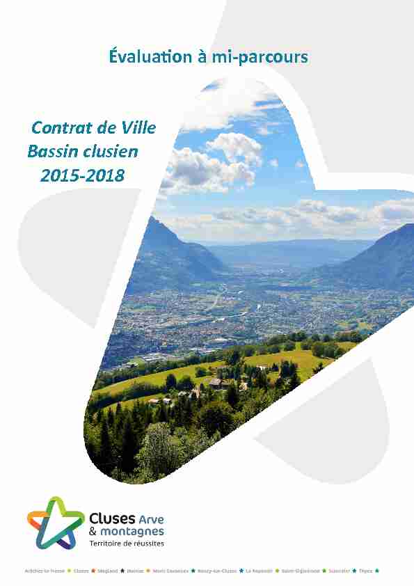 Évaluation à mi-parcours Contrat de Ville Bassin clusien 2015-2018