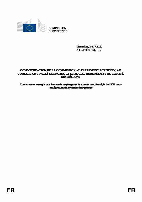 COMMISSION EUROPÉENNE Bruxelles le 8.7.2020 COM(2020