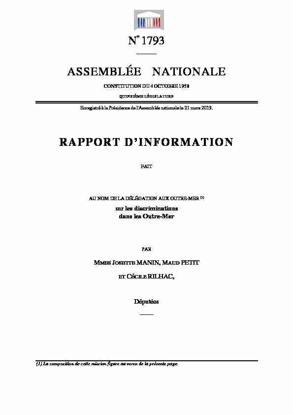 N° 1793 ASSEMBLÉE NATIONALE