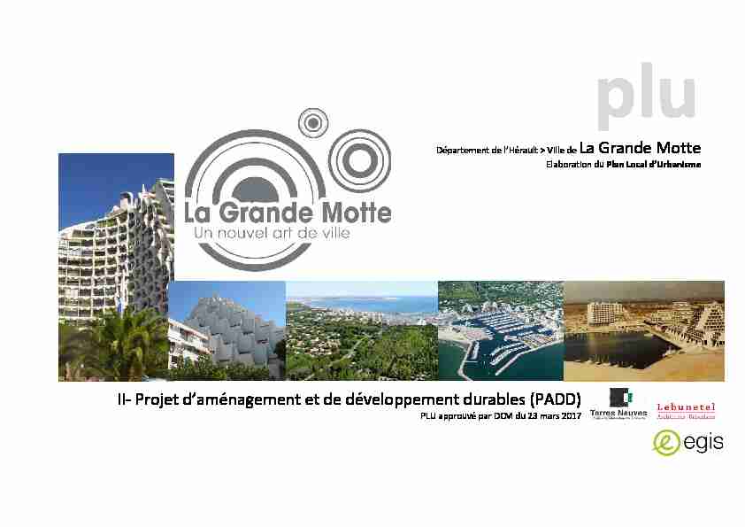 II- Projet daménagement et de développement durables (PADD)