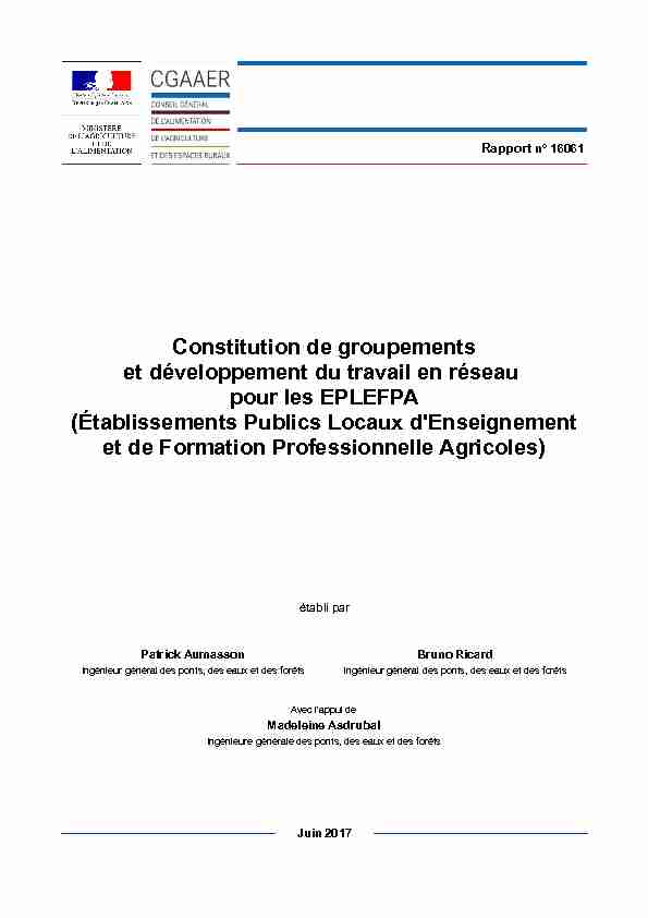 Constitution de groupements et développement du travail en réseau