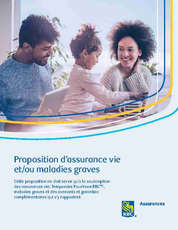 [PDF] Proposition dassurance vie et/ou maladies graves - RBC Insurance