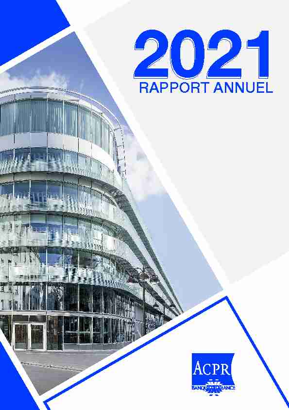 RAPPORT ANNUEL