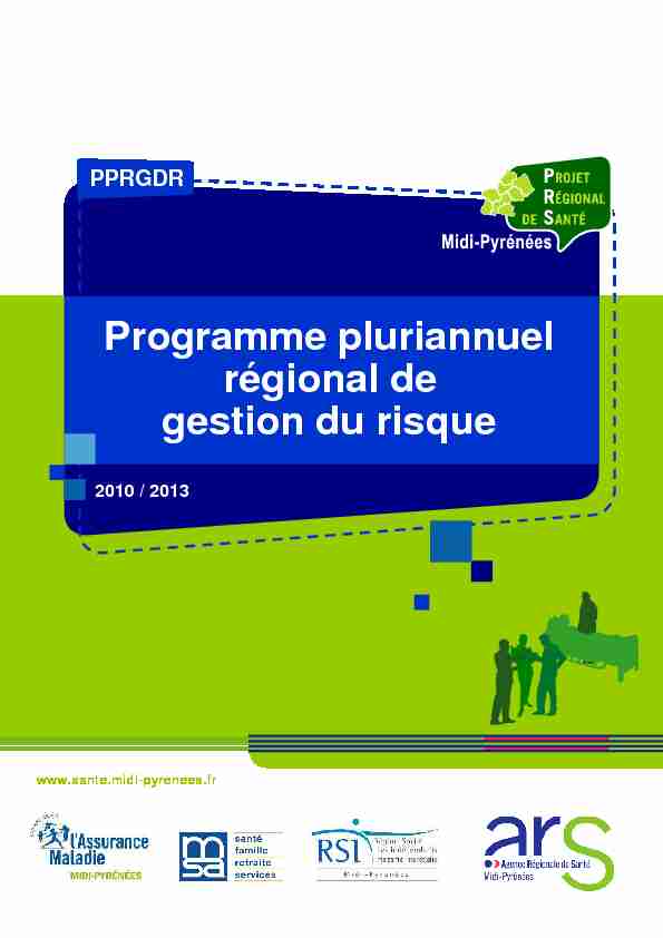 PPRGDR - Programme pluriannuel régional de gestion du risque