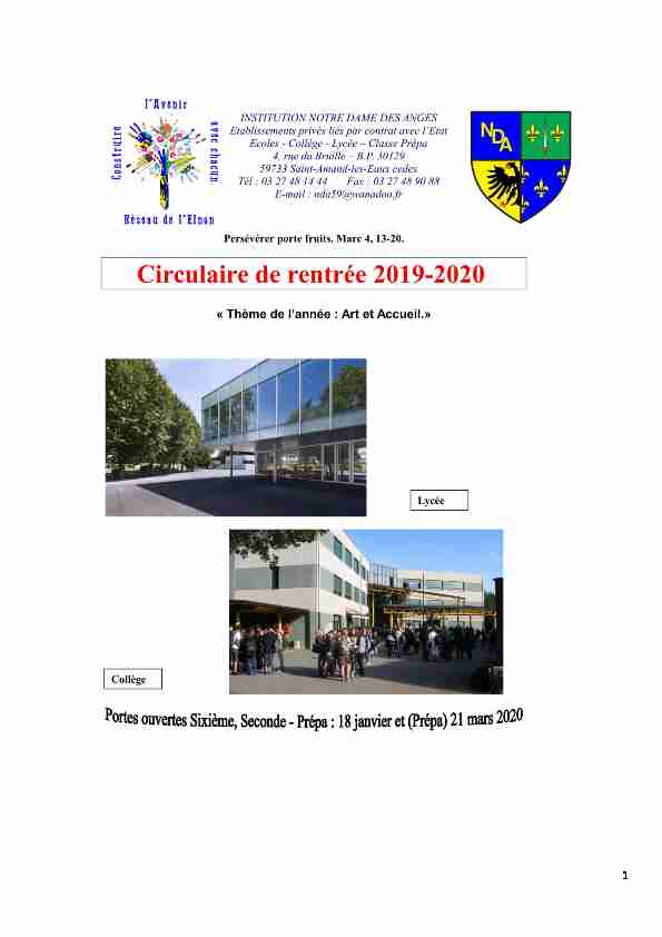 [PDF] Télécharger le fichier PDF - Institution Notre Dame des Anges