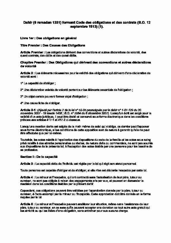 [PDF] Dahir - eRegulations Rabat