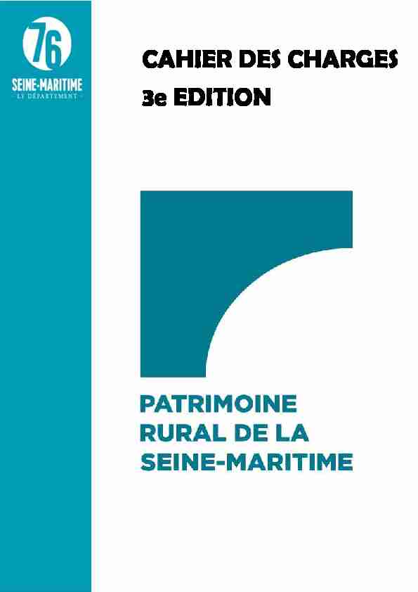 cahier des charges - Département de la Seine-Maritime