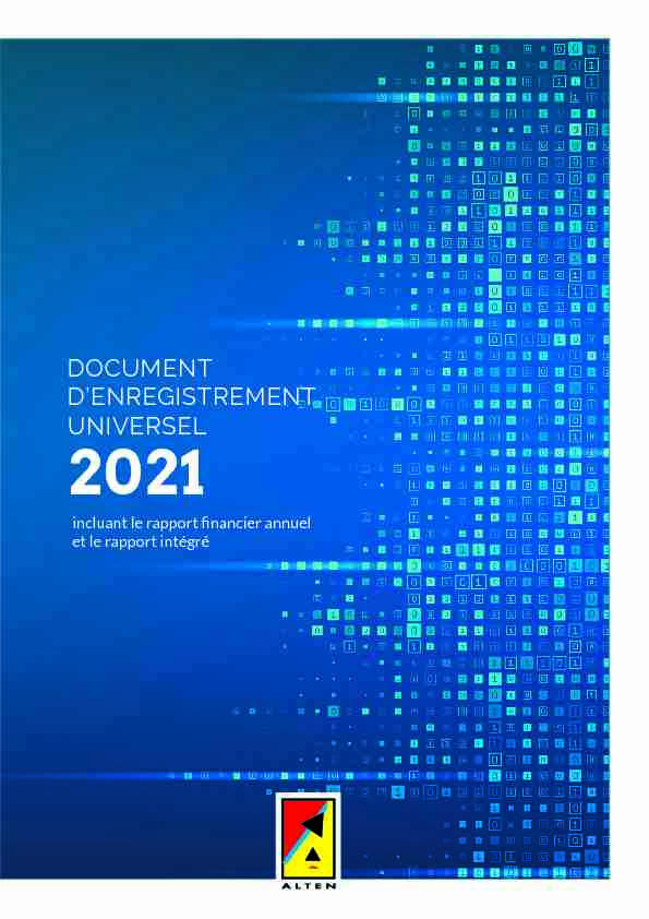 Document denregistrement universel 2021 - ALTEN
