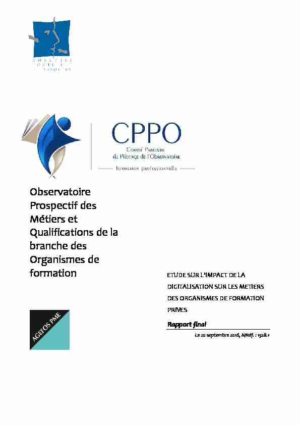 [PDF] Digitalisation des métiers de la formation - Cap Métiers Nouvelle
