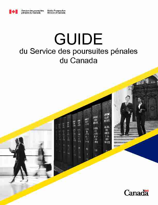Guide du Service des poursuites pénales du Canada