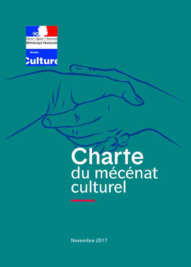 Charte du mécénat culturel