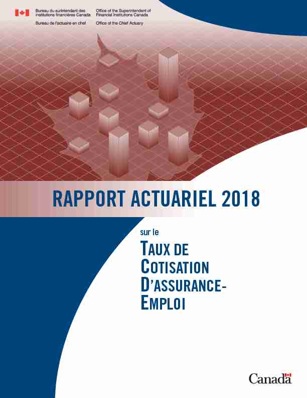 Rapport actuariel 2018 sur le taux de cotisation dassurance-emploi