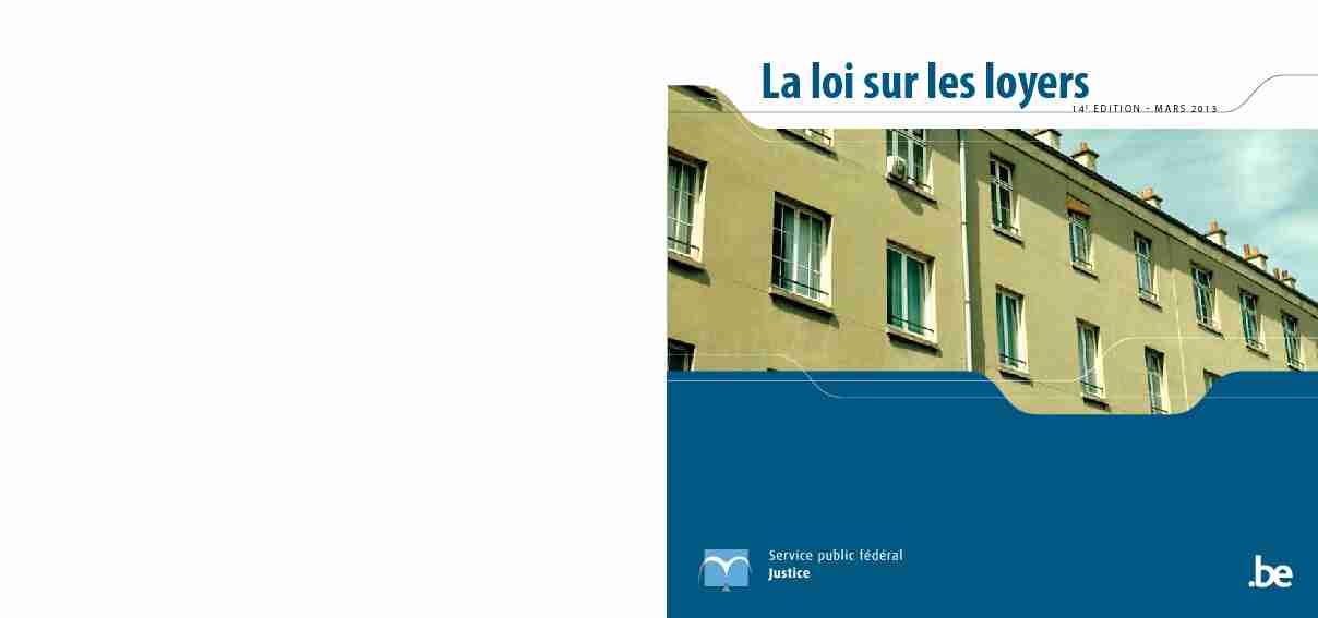 [PDF] La loi sur les loyers, 14e édition (mars 2013) - Belgiumbe