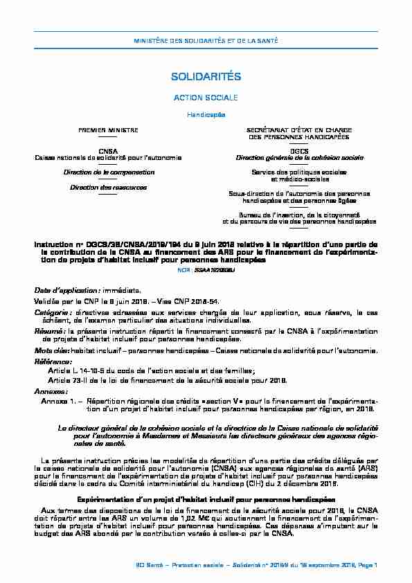 [PDF] SOLIDARITÉS - Ministère des Solidarités et de la Santé