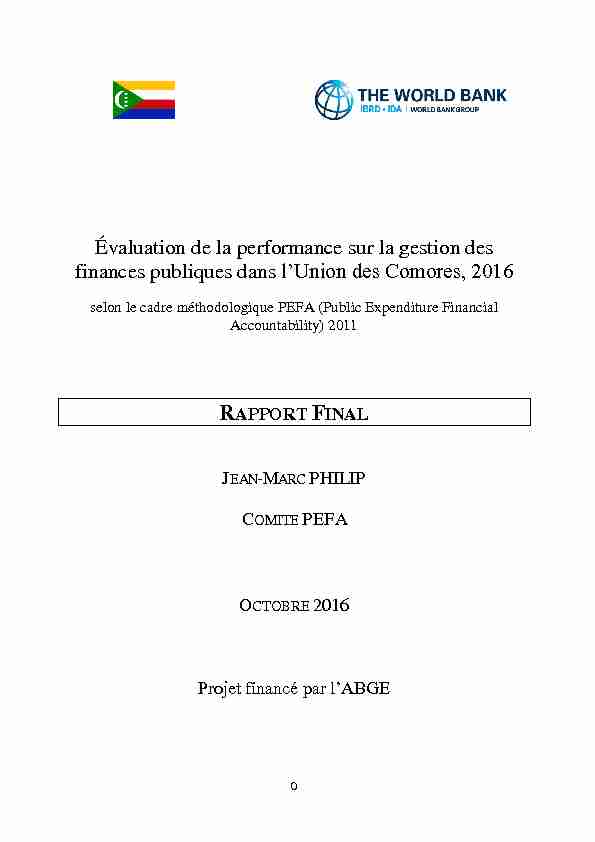 Évaluation de la performance sur la gestion des finances publiques