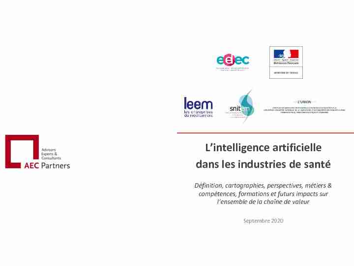 AEC Partners – Lintelligence artificielle dans les industries de santé