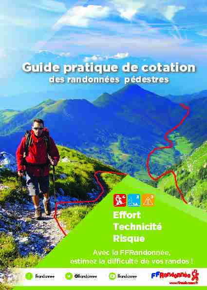 Guide pratique de cotation des randonnées pédestres