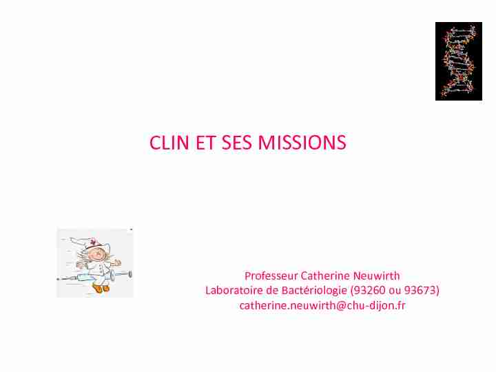 [PDF] CLIN ET SES MISSIONS - IFSI DIJON