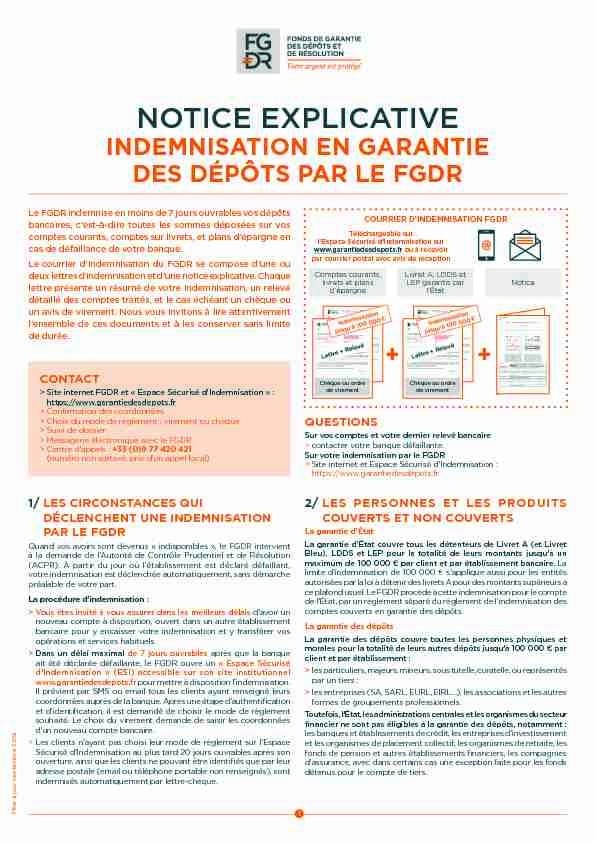 [PDF] NOTICE EXPLICATIVE INDEMNISATION EN GARANTIE  - FGDR