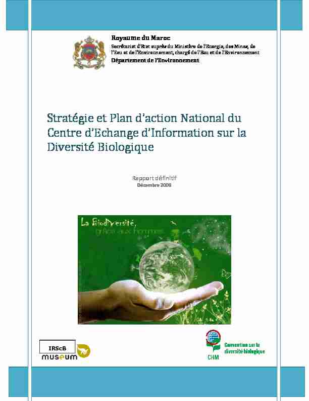 [PDF] Stratégie et Plan daction National du Centre dEchange d