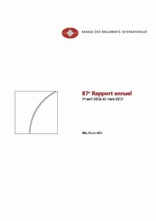 86e Rapport annuel de la BRI - Juin 2017
