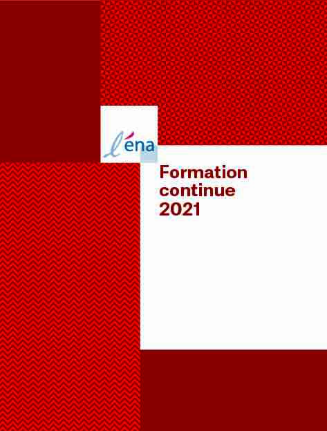 Formation continue 2021