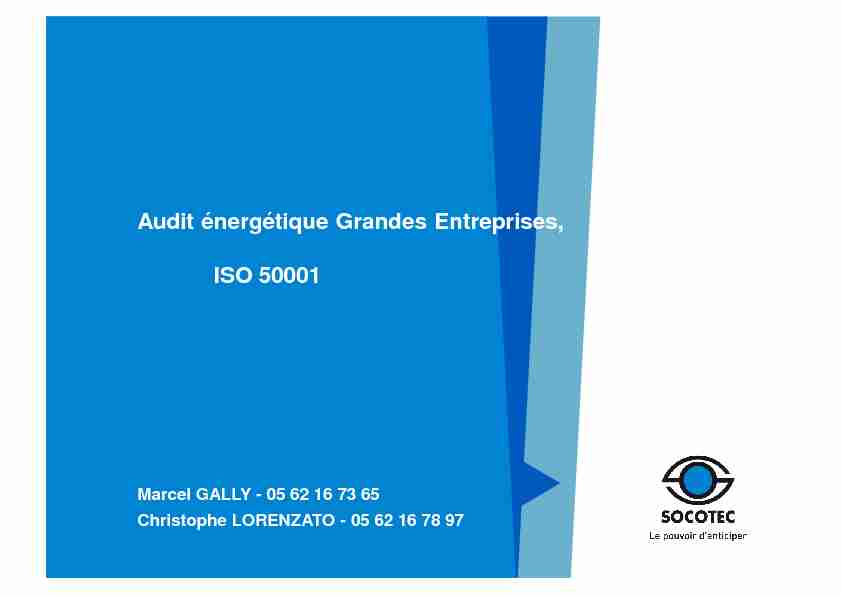 Audit énergétique Grandes Entreprises ISO 50001