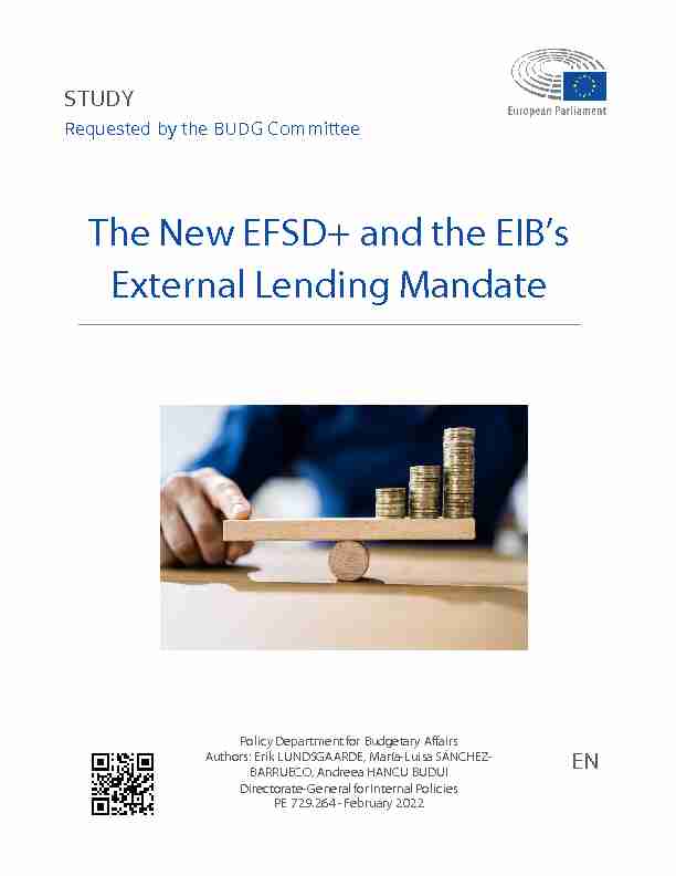 The New EFSD  and the EIBs External Lending Mandate