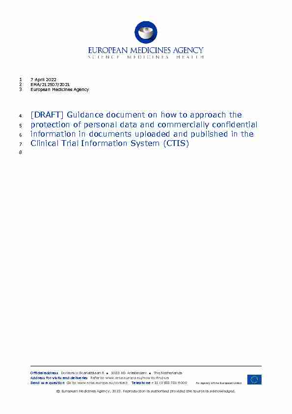 Draft_ Guidance document on protection of personal data and