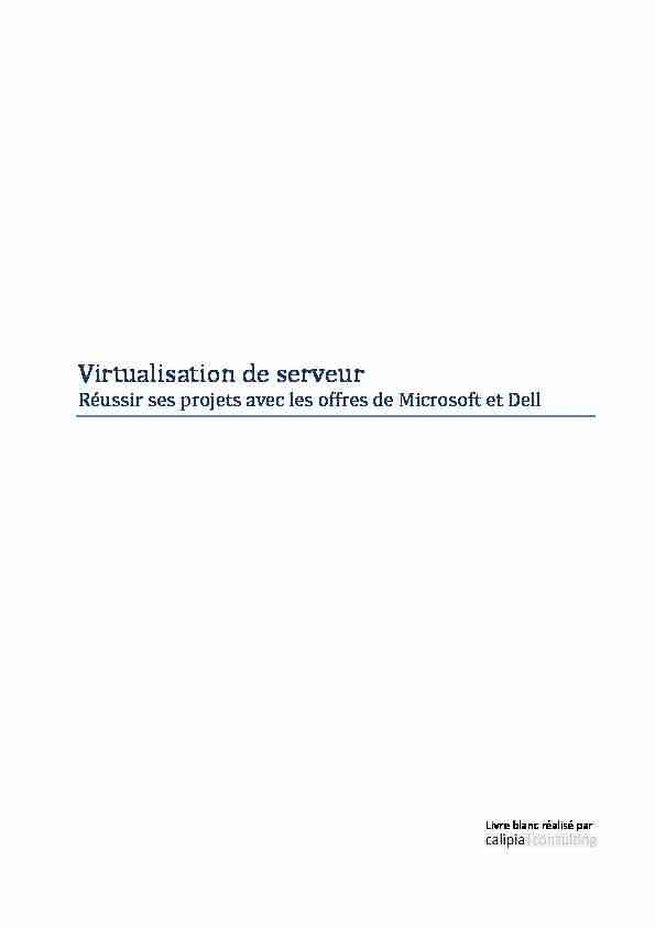 [PDF] Virtualisation de serveur - Dell