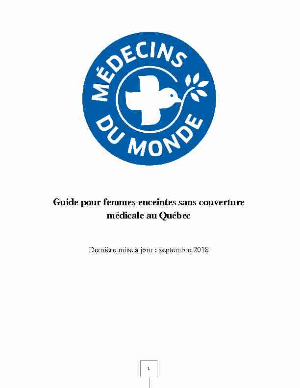 Guide pour femmes enceintes sans couverture médicale au Québec