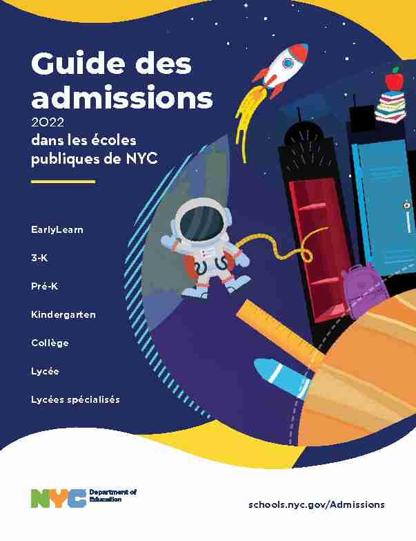 Guide des admissions 2022 dans les écoles publiques de NYC