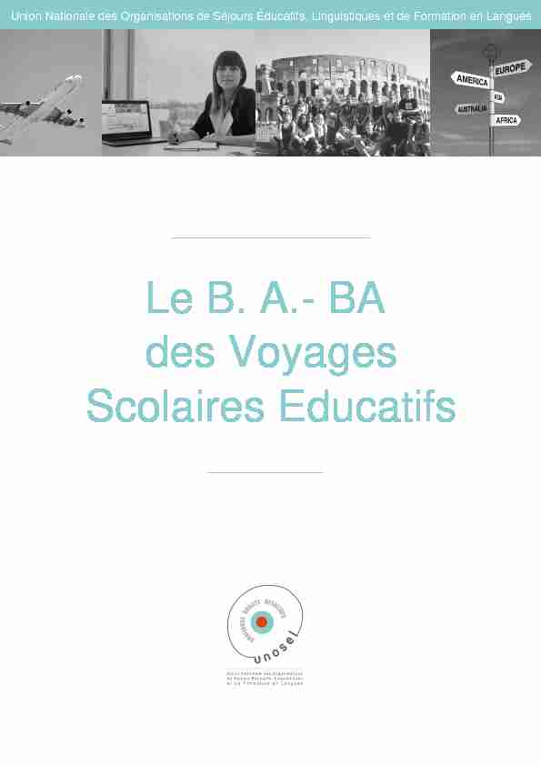 Le B. A.- BA des Voyages Scolaires Educatifs