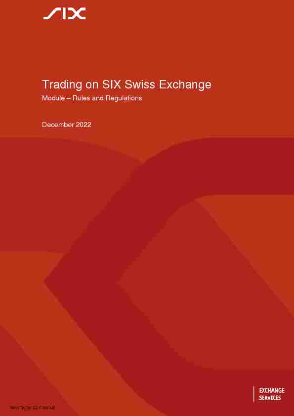 [PDF] Trading on SIX Swiss Exchange