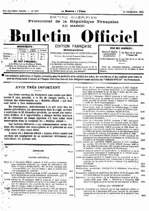 Bulletin Officiel - Gazettes.Africa