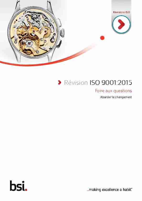Révision ISO 9001:2015