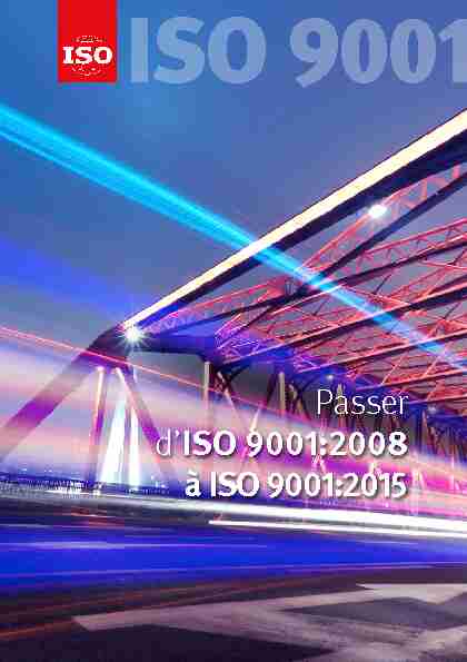 Passer d’ISO 9001:2008 - ISO - International Organization
