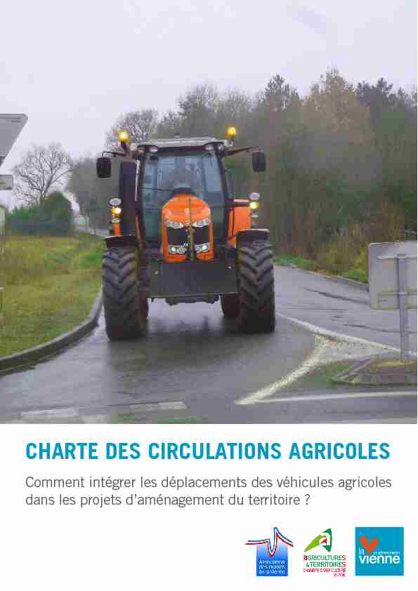CHARTE DES CIRCULATIONS AGRICOLES